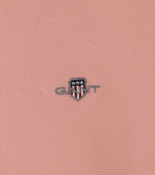 Shield piqué poloshirt roze