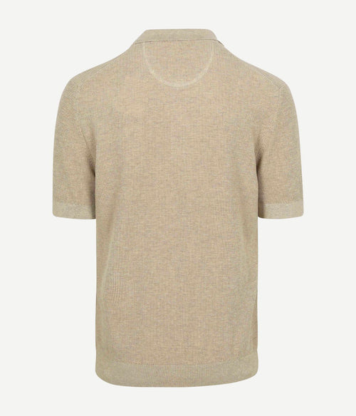 Knitted poloshirt beige