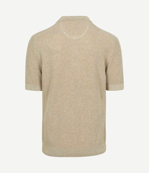 Knitted poloshirt beige