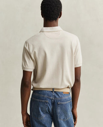2tone piqué poloshirt ecru