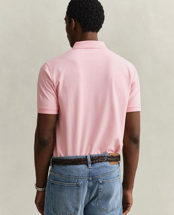 Contrast piqué poloshirt bubbelgum roze