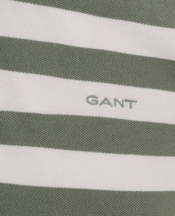 Gant polo strepen groen | Regular-fit