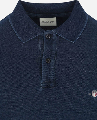 Gant poloshirt pique indigo melange | Regular-fit
