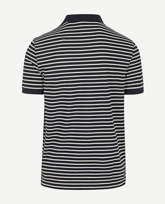 Gant poloshirt pique donkerblauw streep | Regular-fit