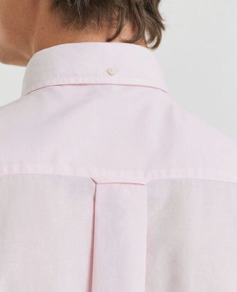 Poplin banker overhemd streep lichtroze