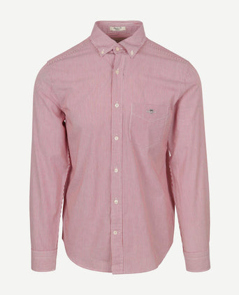 Poplin banker overhemd streep rood