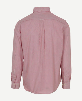 Poplin banker overhemd streep rood