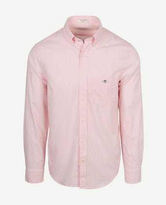 Poplin banker overhemd streep roze