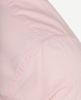 Poplin banker overhemd streep roze