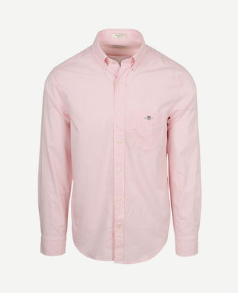 Poplin banker overhemd streep roze