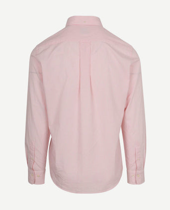 Poplin banker overhemd streep roze