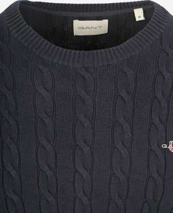 Pullover cable donkerblauw
