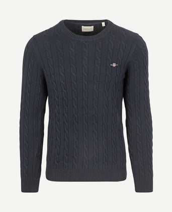 Pullover cable donkerblauw