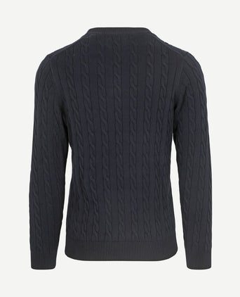 Pullover cable donkerblauw
