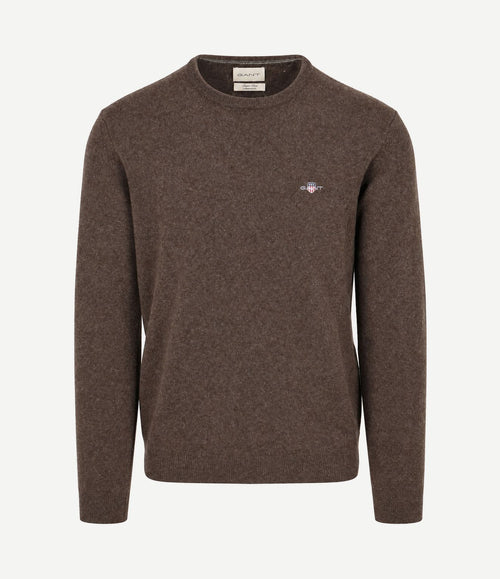 Pullover lamswol bruin