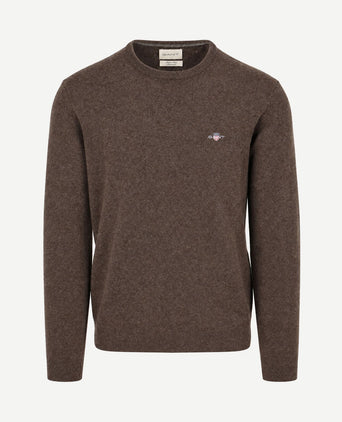 Pullover lamswol bruin
