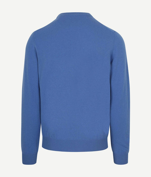 Pullover lamswol mid blauw