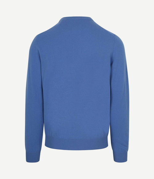 Pullover lamswol mid blauw