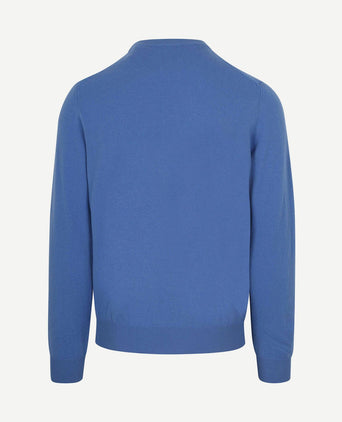 Pullover lamswol mid blauw