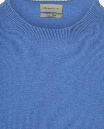 Gant pullover lamswol mid blauw | Regular-fit