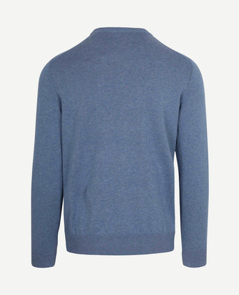 Pullover melange blauw