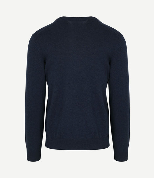 Pullover v-hals jeans blauw
