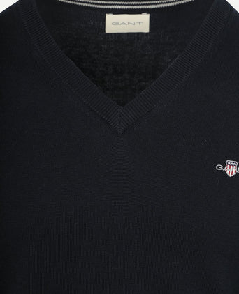 Pullover v-hals donkerblauw