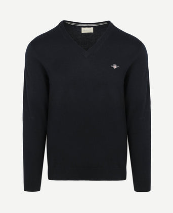Pullover v-hals donkerblauw