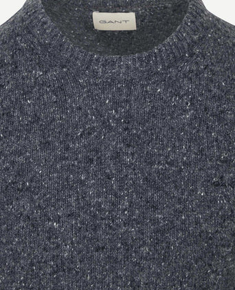 Gant pullover wool blend antraciet | Regular-fit