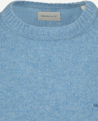 Gant pullover wool blend lichtblauw | Regular-fit