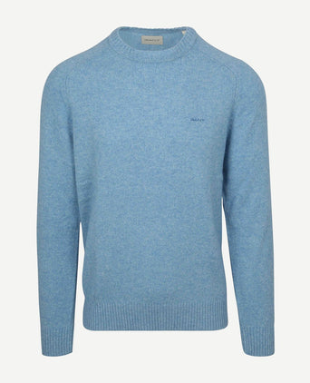 Gant pullover wool blend lichtblauw | Regular-fit