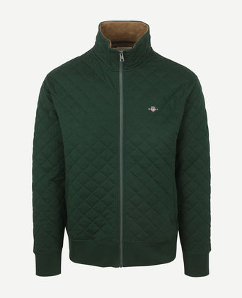 Gant quilted vest donkergroen | Regular-fit