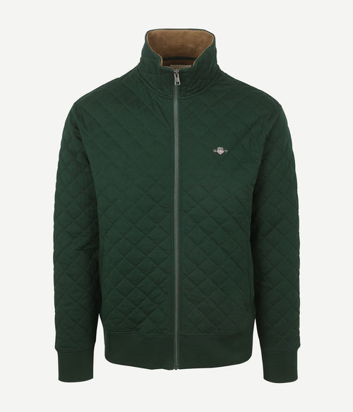 Gant quilted vest donkergroen | Regular-fit