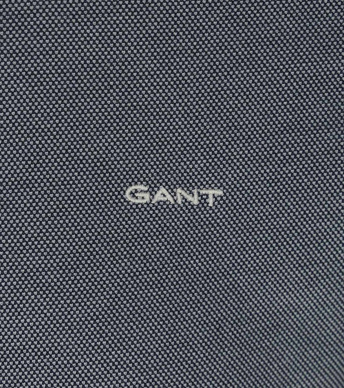 Gant shield Oxford piqué poloshirt donkerblauw | Regular-fit