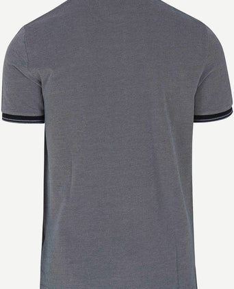 Shield Oxford piqué poloshirt donkerblauw