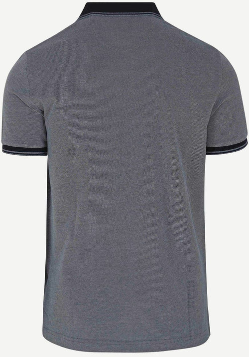 Shield Oxford piqué poloshirt donkerblauw