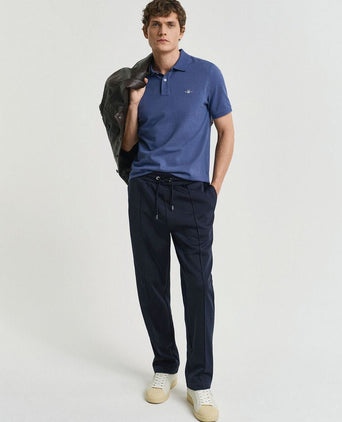 Gant shield piqué poloshirt dusty donkerblauw | Regular-fit
