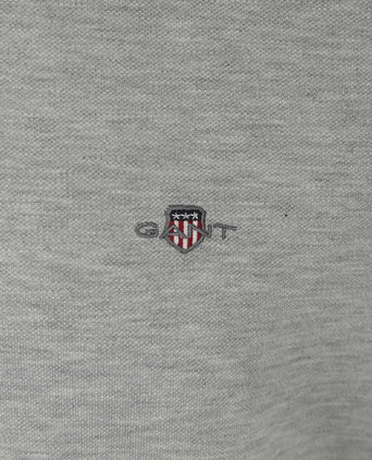 Shield piqué poloshirt grijs