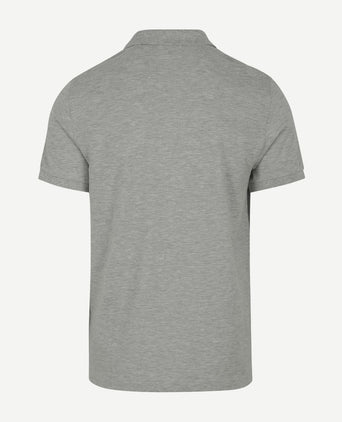 Shield piqué poloshirt grijs