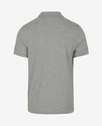 Shield piqué poloshirt grijs