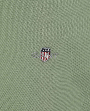 Gant shield piqué poloshirt groen | Regular-fit