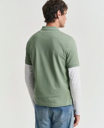 Gant shield piqué poloshirt groen | Regular-fit