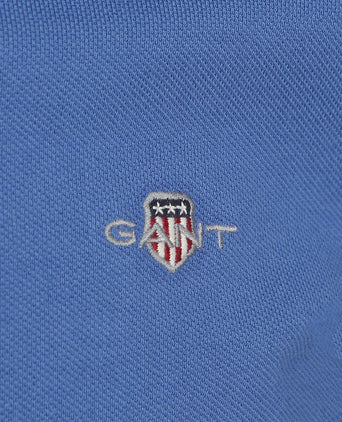 Gant shield piqué poloshirt kobaltblauw | Regular-fit