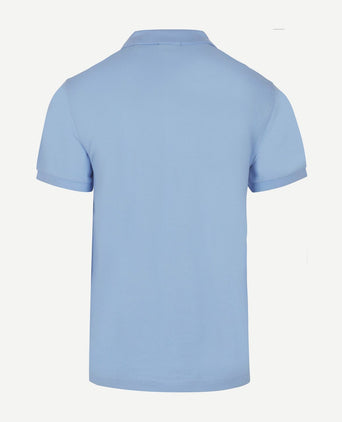 Shield piqué poloshirt lichtblauw