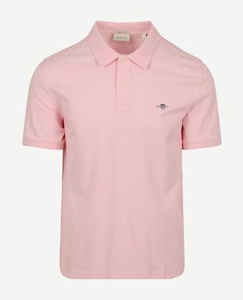 Shield piqué poloshirt lichtroze