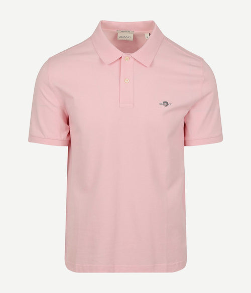 Shield piqué poloshirt lichtroze