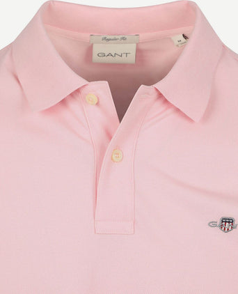 Shield piqué poloshirt lichtroze
