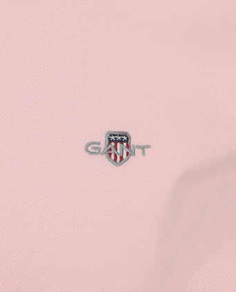 Shield piqué poloshirt lichtroze