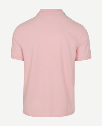Shield piqué poloshirt lichtroze