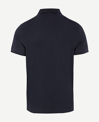 Shield piqué poloshirt donkerblauw